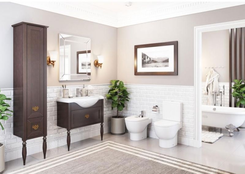 Тумба под раковину Roca America Evolution L 85 ZRU9302959 Дуб темный шоколад