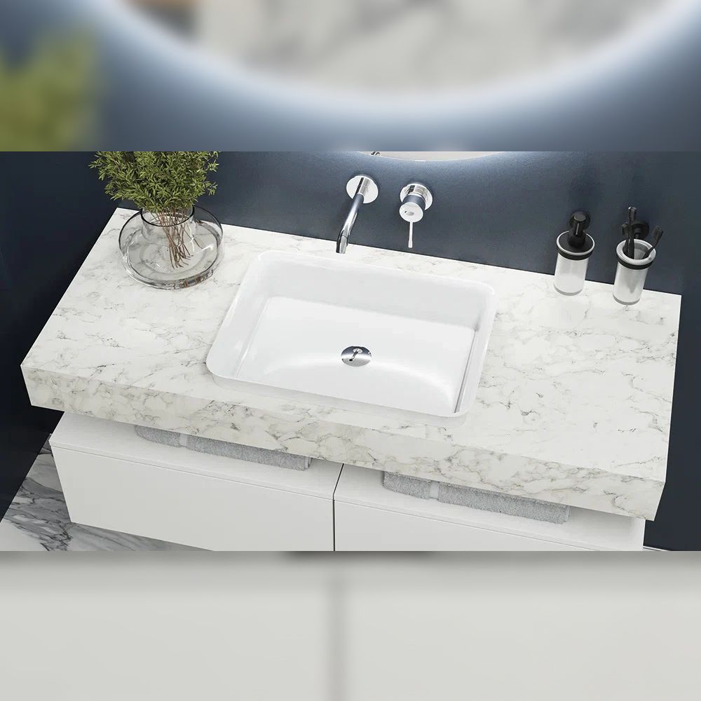 Столешница Velvex Unit 120, белый мрамор