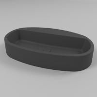 Умывальник WHITECROSS Obsidian D 65x37 (черный мат) иск. камень