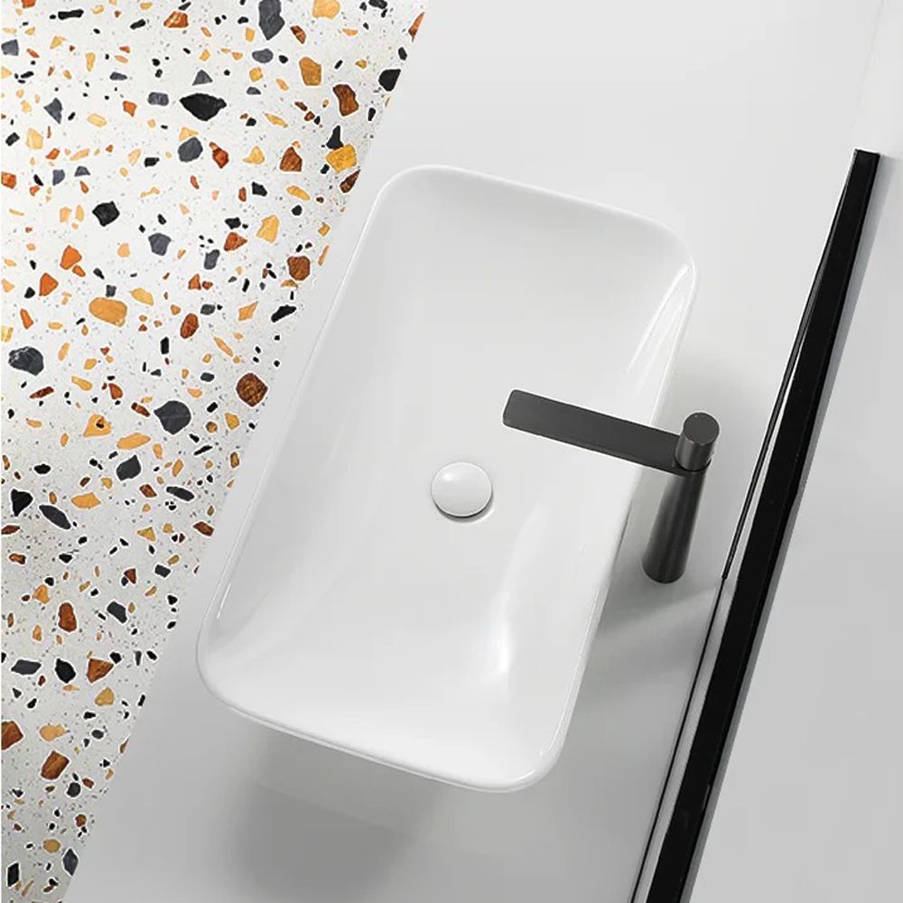 Раковина чаша WesnaArt OCEAN 4040-OCE12, белый, артикул 4040-OCE12