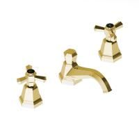 Stella Eccelsa Смеситель для раковины на 3 отверстия 3224, с донным клапаном, цвет: золото 24К