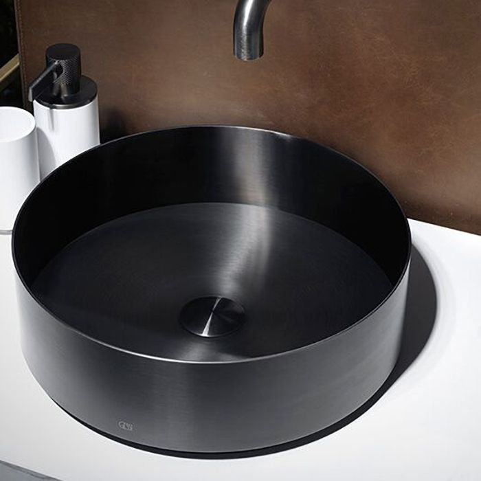 GESSI 316 Раковина Ø400 мм., для установки на столешницу, без перелива, нержавеющая сталь, цвет Black metal brushed PVD