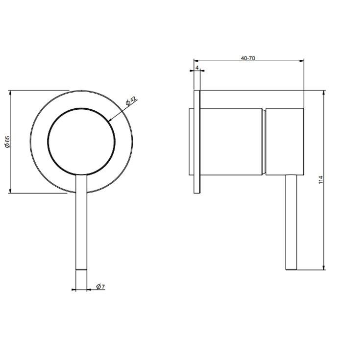 GESSI 316 Смеситель встраиваемый, однорычажный, внешняя часть, цвет Black XL