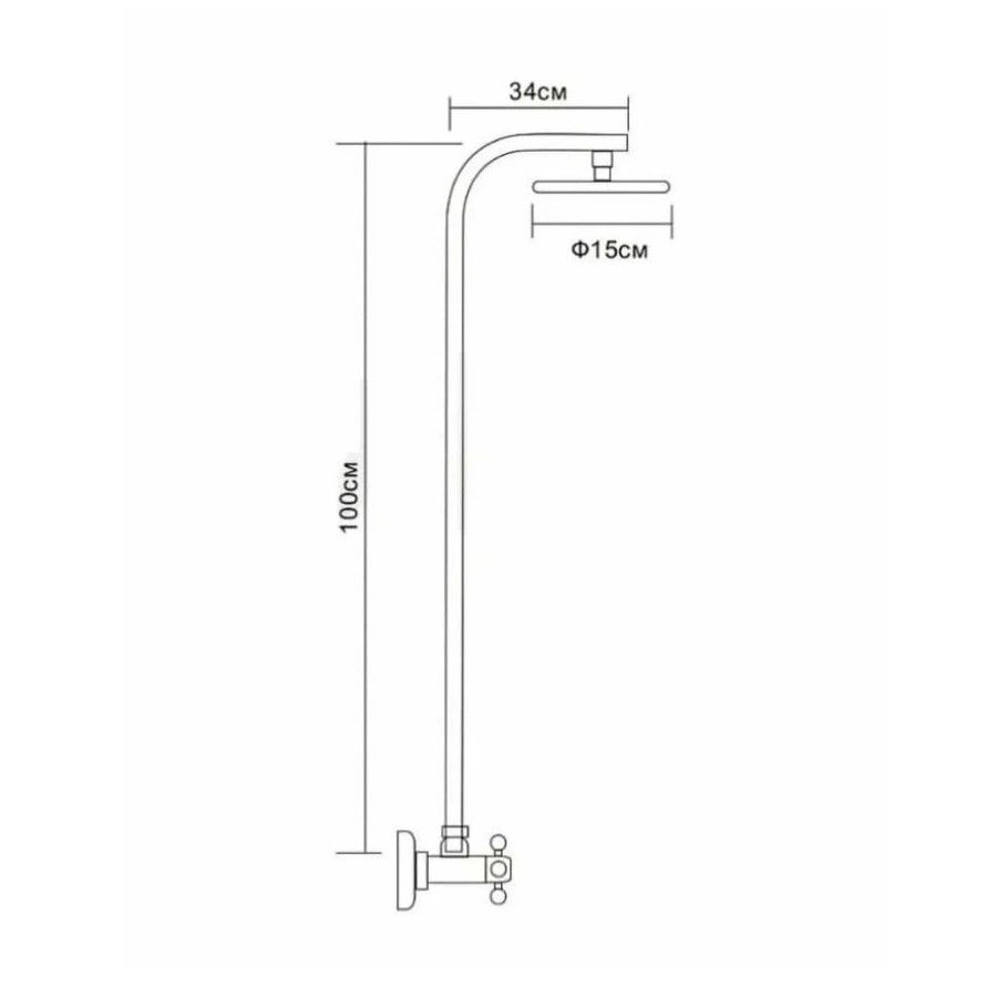 Душевая система D-Lin D10A08, хром