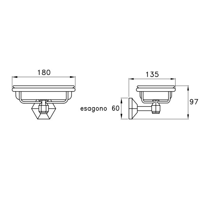 Stella Eccelsa Держатель мыльницы настенный (без мыльницы) 1022 цвет: золото