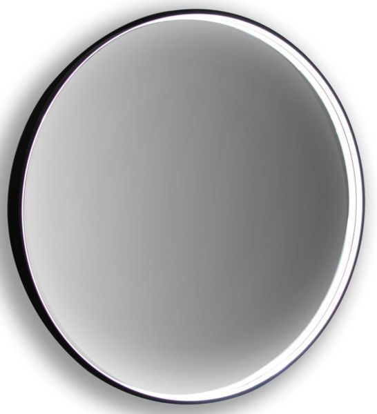 Xpertials Noa Redondo, зеркало Ø80 см, 1 датчик: LED подсветка с регулировкой яркости, профиль черный матовый