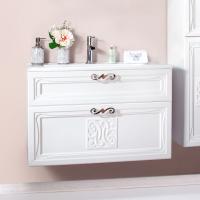 Тумба под раковину Бриклаер Адель 85 Белая глянцевая