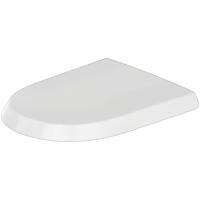 Сиденье для унитаза, Duravit, Qatego, с крышкой, ширина, мм-369, глубина, мм-463, с плавным опусканием SoftClose, материал шарниров-нержавеющая сталь, цвет шарниров-хром, материал сиденья-дюропласт, цвет-альпийский белый