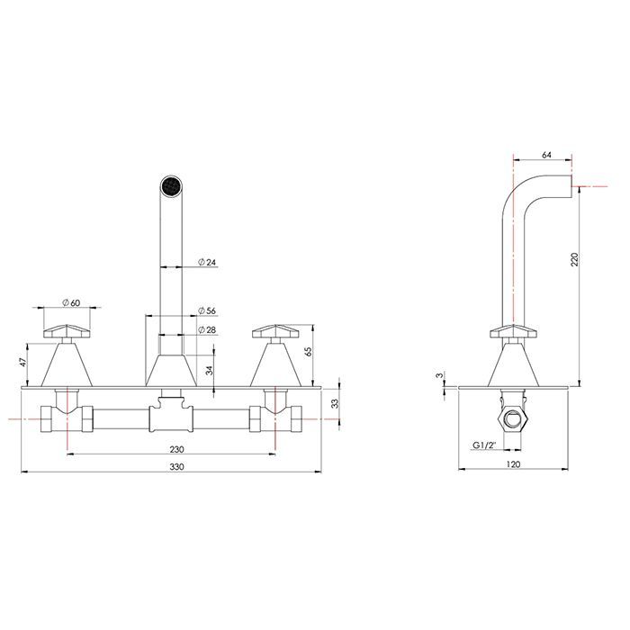 Nicolazzi Star Смеситель встроенный для ракови,цвет хром(без внутр части), артикул 4807EXTCRA1