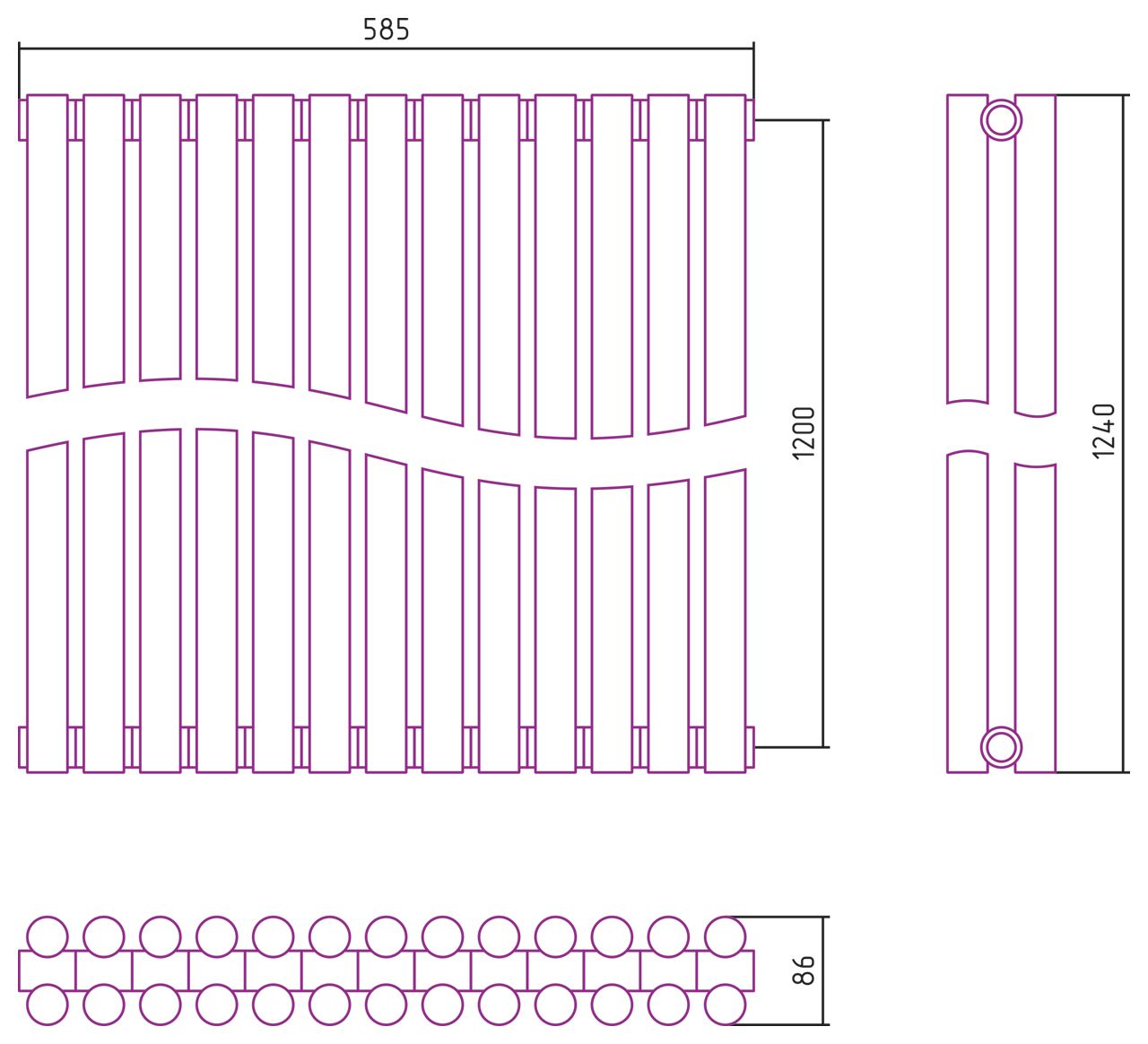 Отопительный радиатор ЭСТЕТ-11 н/ж 1200х585 / 13 сек (Без покрытия) Отопительный радиатор ЭСТЕТ-11 н/ж 1200х585 / 13 сек (Без покрытия)