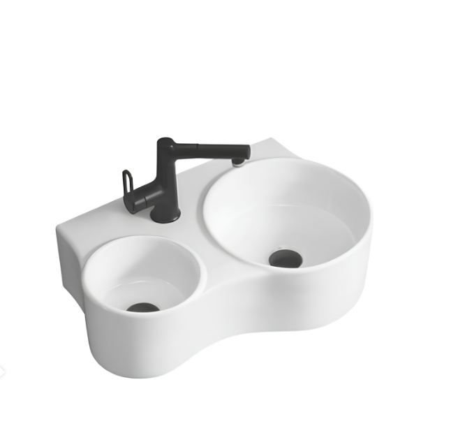 Раковина Double NAPOLI (610х385х180) двойная накладная Cerutti SPA