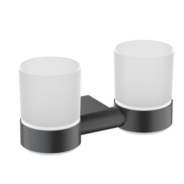 Стакан для зубных щеток двойной Timo Luiro черный (18534/03)