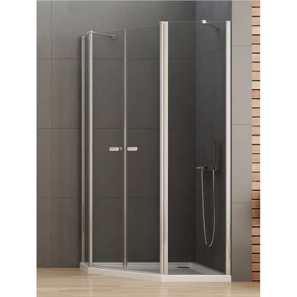 Душевое ограждение NEW TRENDY NEW SOLEO  100x80x195 K-0611 (хром)