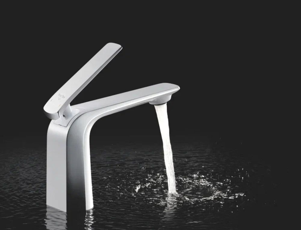 Смеситель для раковины Rose R13F R1301F, белый/хром