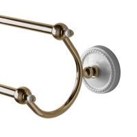 Devon DOROTHY полотенцедержатель двойной настенный, 60см, держатели цвет: золото светлое/белый