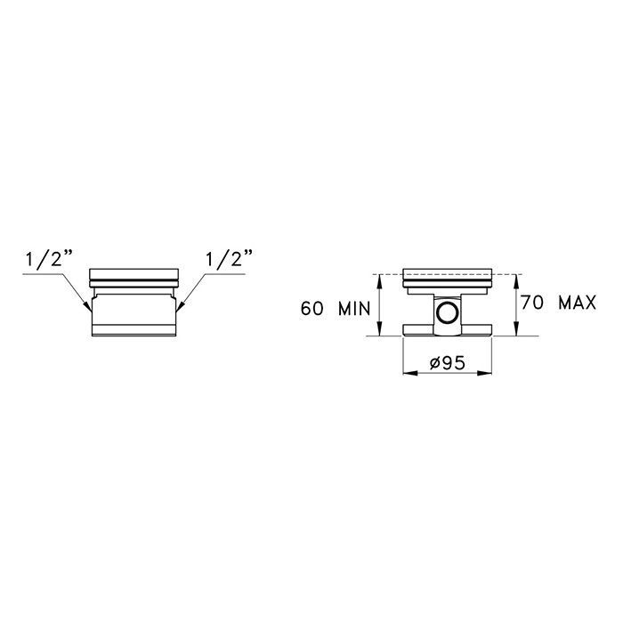 Stella Sirius Встраиваемая часть напольного смесителя для раковины