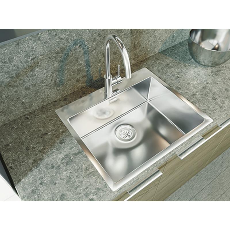 Кухонная мойка Florentina ЛОГИКА-НМ LHM.600.510.B.10.S.10, нержавеющая сталь, артикул LHM.600.510.B.10.S.10