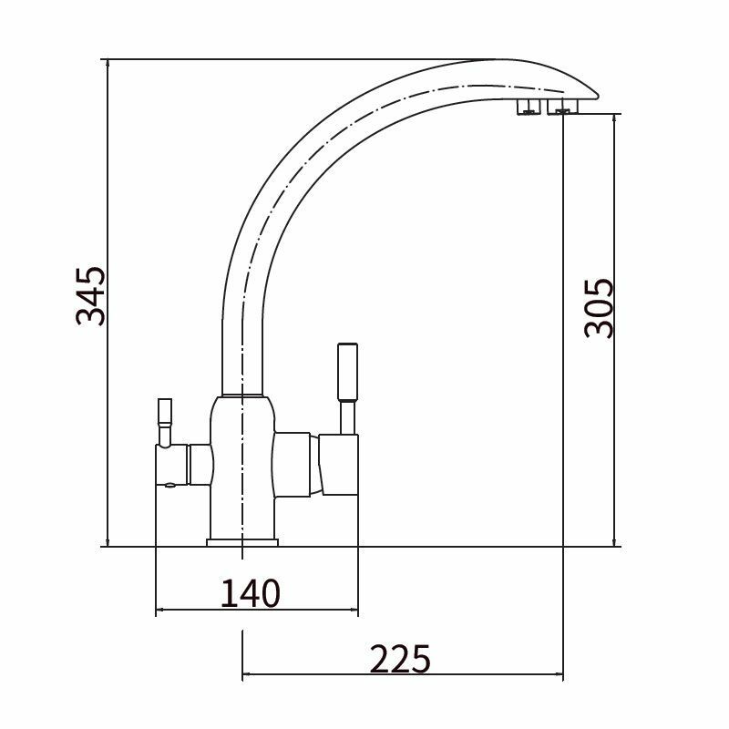 Смеситель для кухни FASHUN A54309-A, сатин