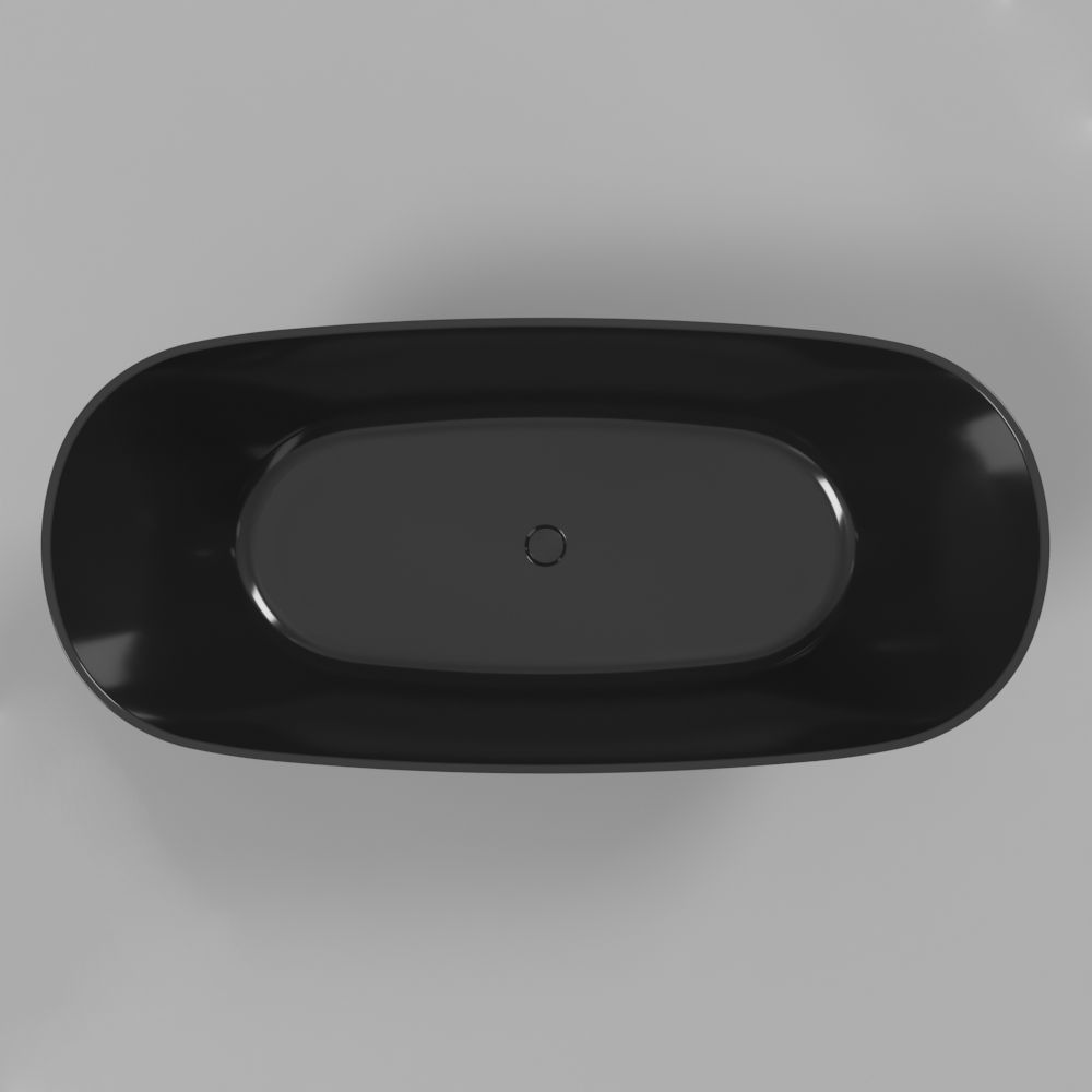 Ванна WHITECROSS Onyx C 160x75 (черный глянец) иск. камень