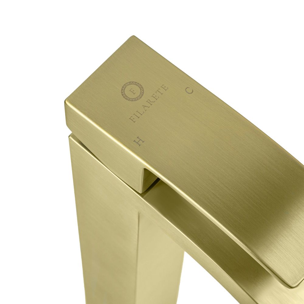 Смеситель для раковины высокий FILARETE Waterfall FL6010MG, матовое золото