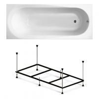 Комплект 2 в 1 Lavinia Boho Biore S1-35010050, акриловая ванна 150x70 см, металлический каркас с монтажным набором