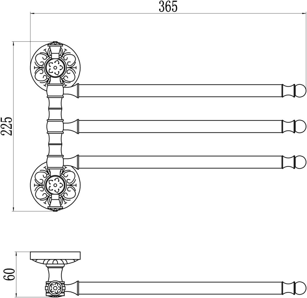 Полотенцедержатель Savol S-005803A, хром, артикул S-005803A