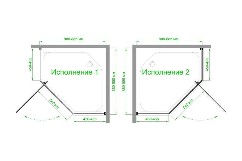 Душевое уголок FATO RB 90TR-T-BL 90х90х200 (прозрачное), артикул RB90TR-T-BL FATO