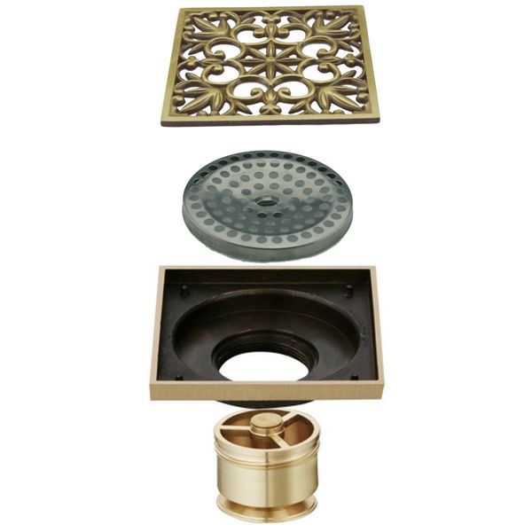 Трап для душа Veragio Canyon VR.CAN-2047.BR с решеткой Бронза