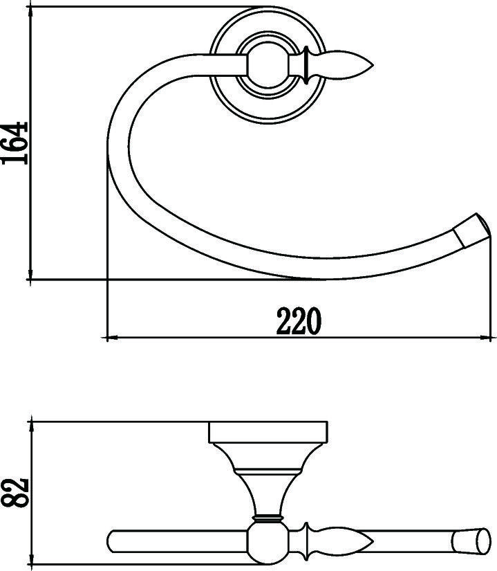 Полотенцедержатель Savol S-06860B, золото, артикул S-06860B