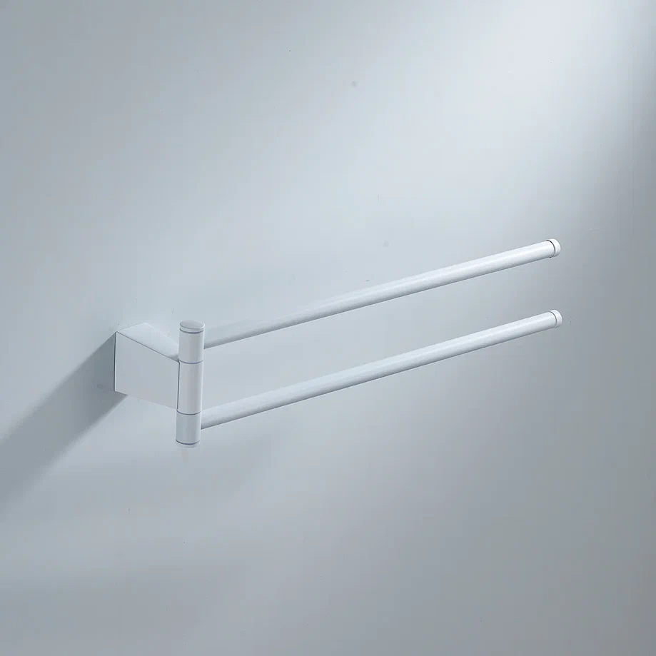 Полотенцедержатель поворотный двойной Shevanik SG5707C, белый