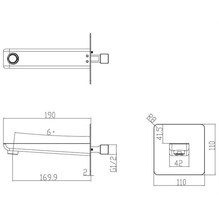 Излив настенный OMNIRES WDPARMACR (хром)