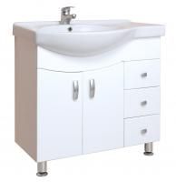 Тумба Onika Эльбрус 82 напольная, белая, крыло справа (ум. Коралл 82)