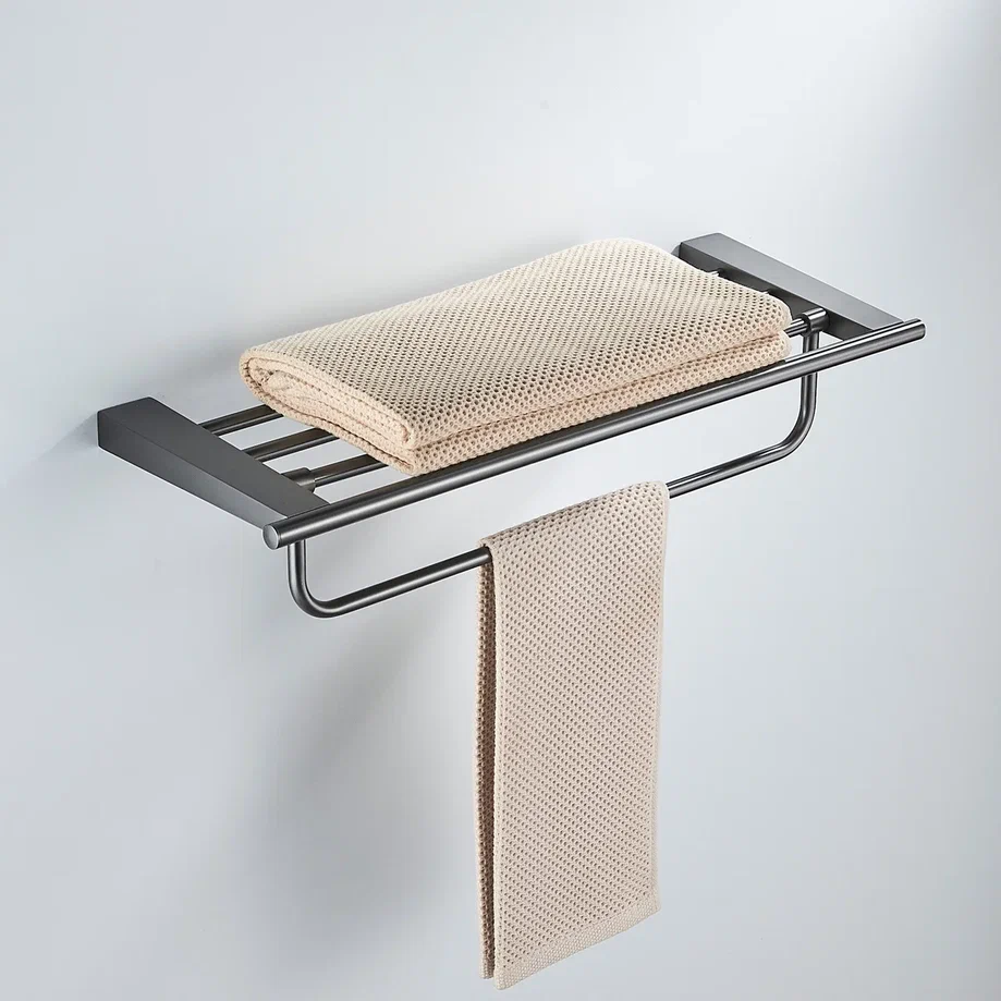 Полка для полотенец Shevanik SG5708T, оружейная сталь
