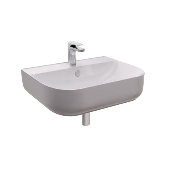 Hidra Gio, накладная/подвесная раковина 60x49x15h см, цвет белый глянцевый