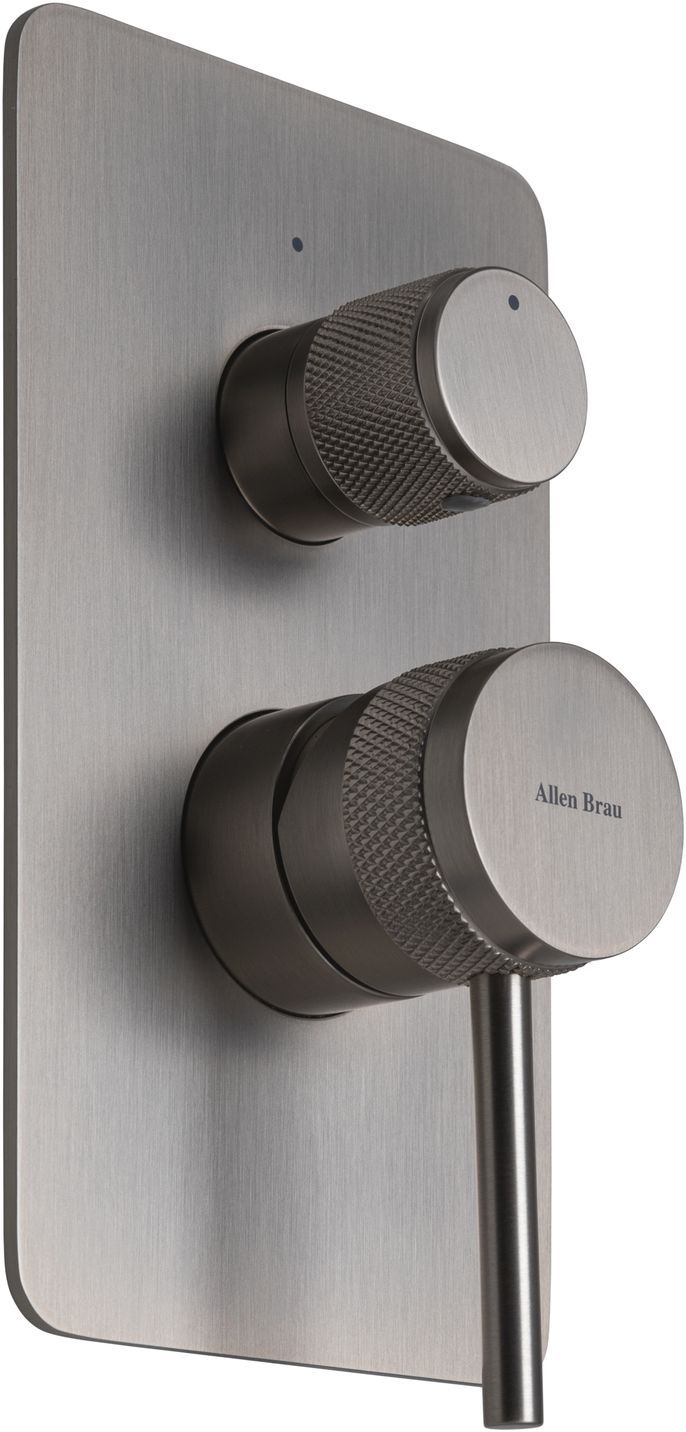 Смеситель для душа Allen Brau Priority X2 5.31011-BN (с внутренней частью, 2 выхода) никель браш, артикул 5.31011-BN