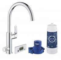 Смеситель для кухни GROHE Blue Pure Eurosmart, стартовый комплект, хром, (30383000) Смеситель для кухни GROHE Blue Pure Eurosmart, стартовый комплект, хром, (30383000)