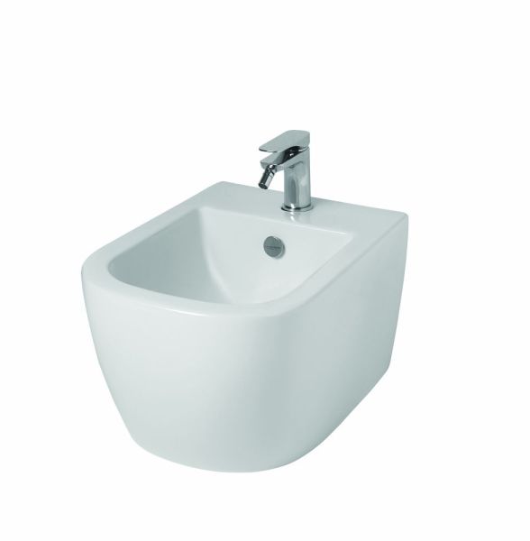 Hidra Faster, подвесное биде c крепежом, 53x36,5x28,5h см, цвет черный матовый