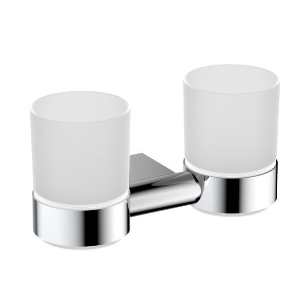 Стакан для зубных щеток двойной Timo Luiro хром (18534/00)