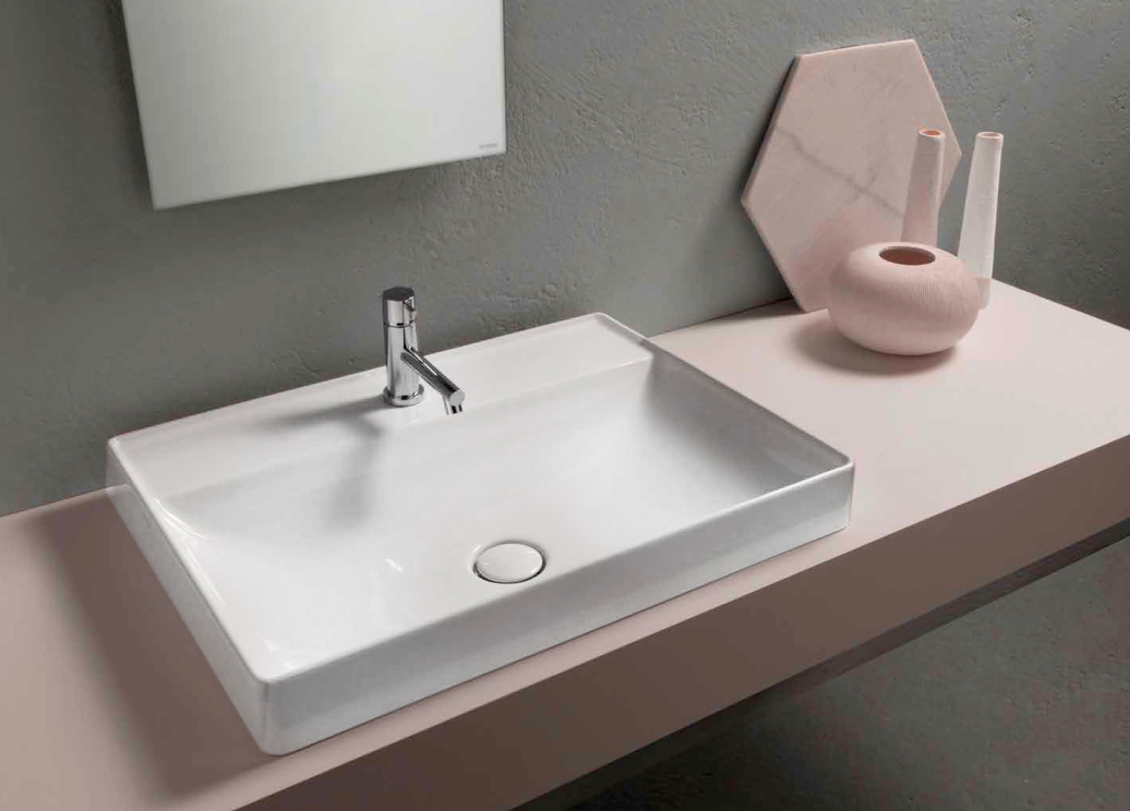 Донный клапан, Globo, для раковин, механический Push-Open, материал крышки-керамика, цвет крышки-белый