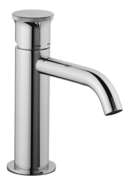 Emmevi Filobrass, однорычажный смеситель для раковины (излив 12 см), рукоятка без стержня, с донным клапаном click-clack, цвет брашированное золото