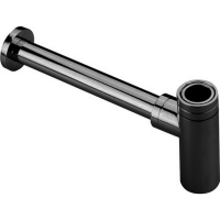 Сифон, Cisal, Complemente, назначение-для раковины, размер ввод/отвод-1 1/4", цвет-черный матовый