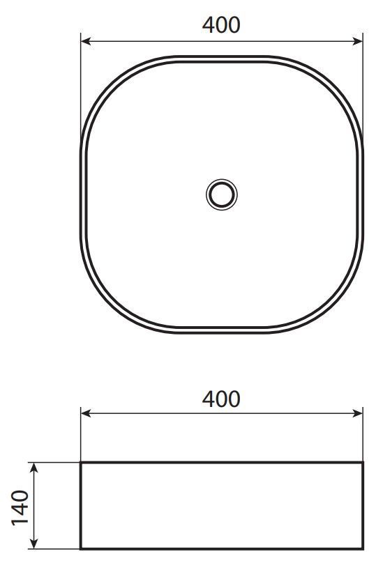 Раковина накладная Allen Brau Priority 40 белый глянец