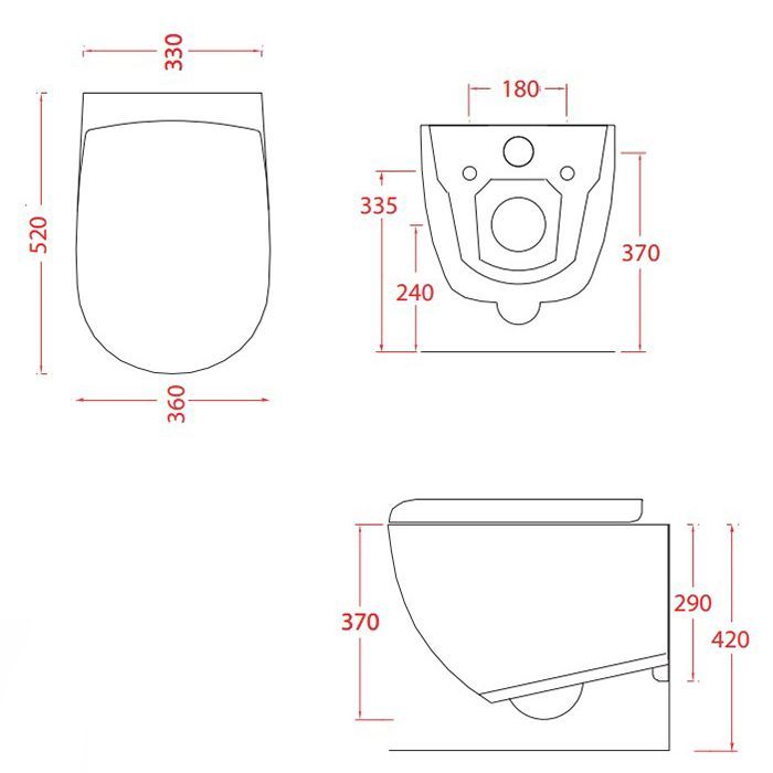 Artceram FILE 2.0 Унитаз подвесной  безободковый 52х36см, с крепежом, цвет: белый
