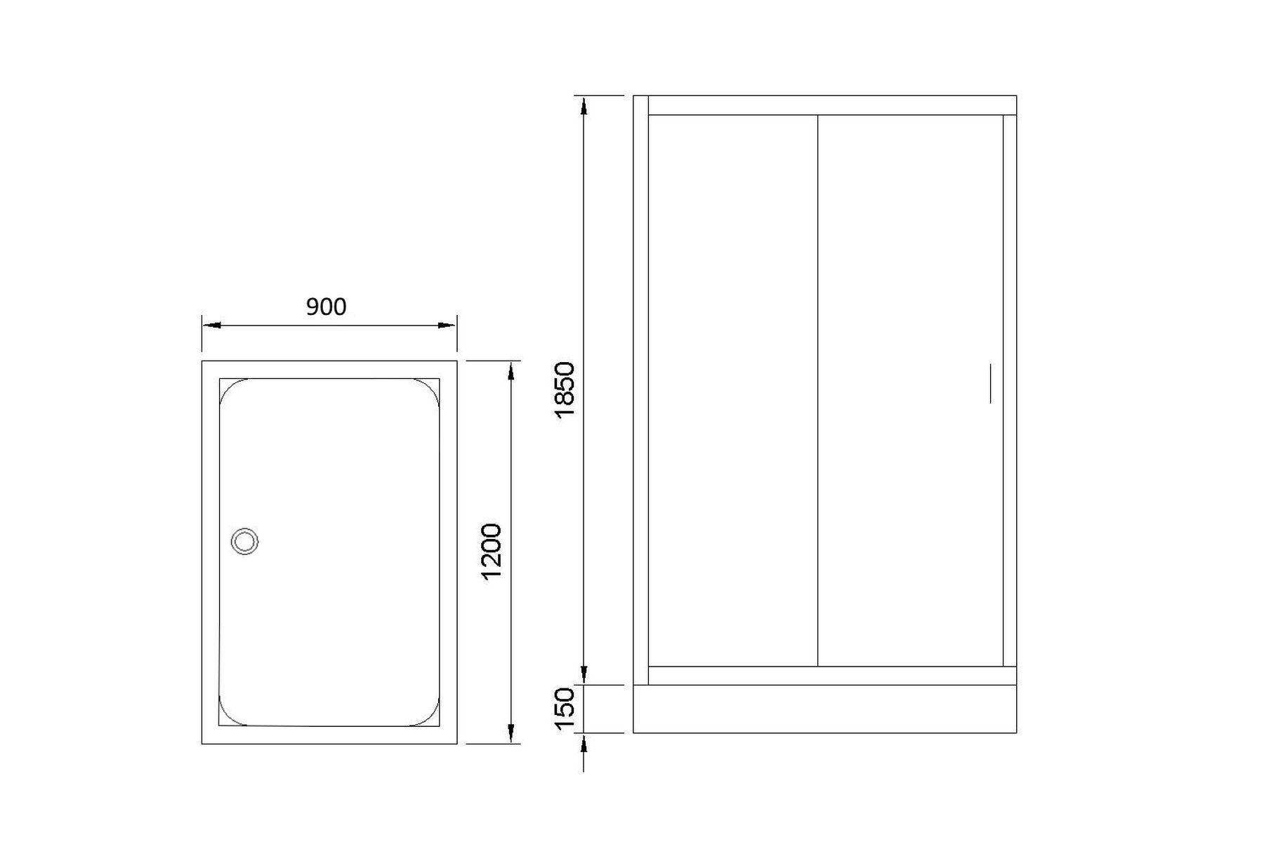 Душевой угол Royal Bath RB 9120HP-C-CH (матовое)