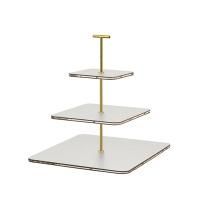 ADJ Сервировочная стойка, 30x30xH35 см.,ручка "Т", цвет: устричный, фурнитура золото