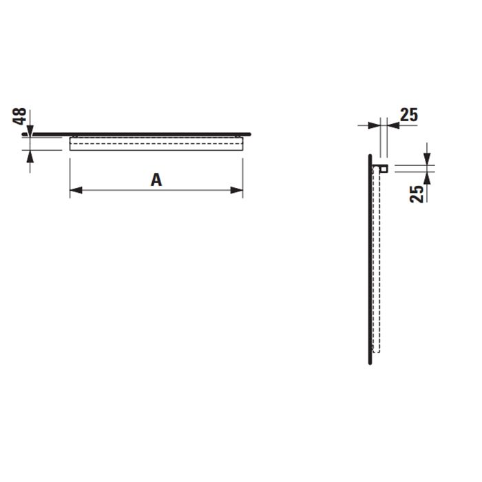 LAUFEN Frame 25 Дополнительная горизонтальная подсветка 600мм