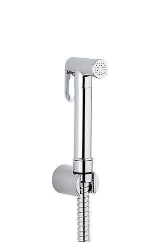 Emmevi, круглая лейка гигиенического душа с держателем ABS и латунным шлангом, цвет хром