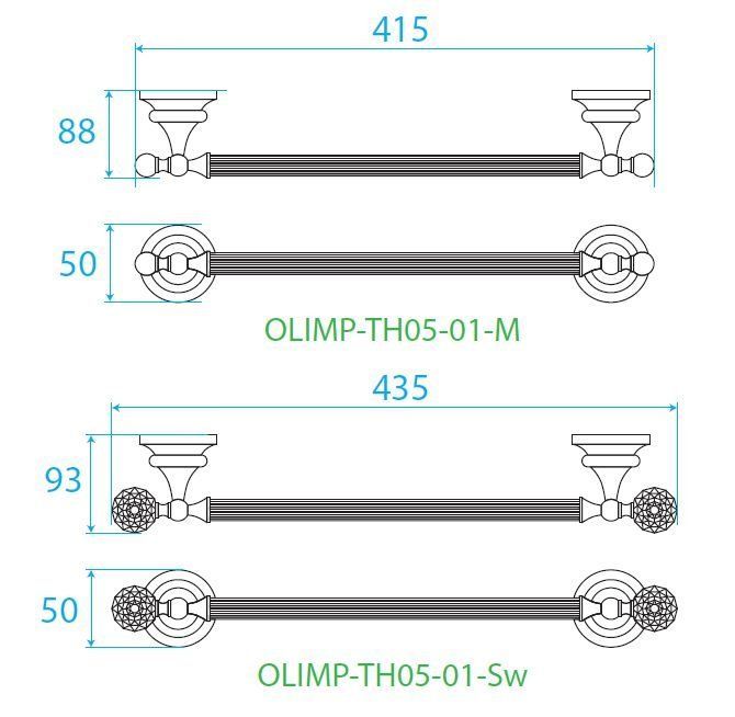 Полотенцедержатель,40 см CEZARES OLIMP-TH05 Полотенцедержатель,40 см CEZARES OLIMP-TH05