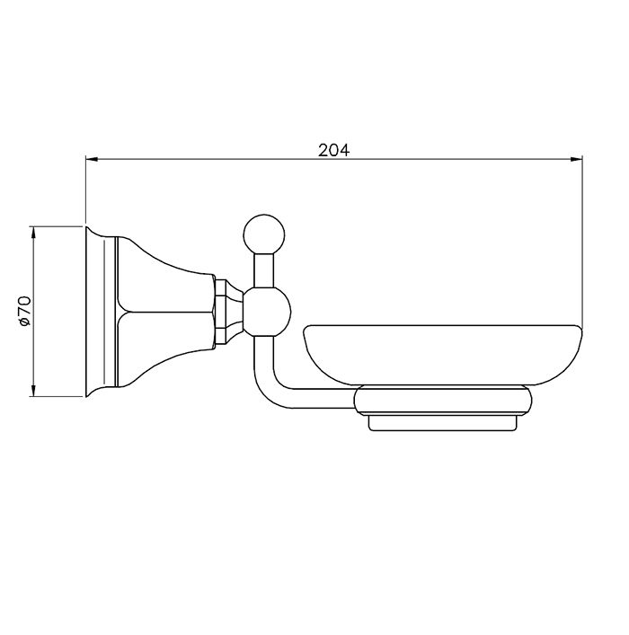 Nicolazzi Teide Мыльница подвесная, цвет: Bronze Plated/белый