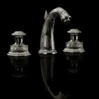 Devon&Devon Excelsior Swan Смеситель для раковины на 3 отверстия, донный клапан. Цвет: блестящий никель.